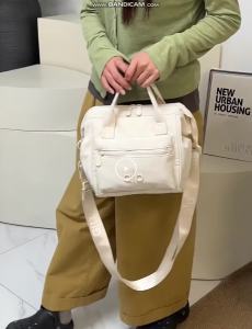 ALO Small Nylon Handbag for Women Multi Pocket Top Handle Crossbody Bag Lightweight Casual Daily Shoulder Purse