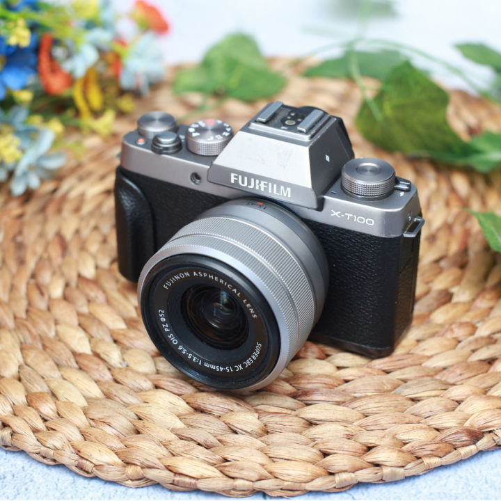 FUJIFILM XT100 Lensa Kit 15-45mm Kamera Mirrorless Original