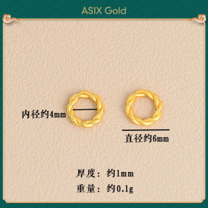 ASIX GOLD อุปกรณ์ทำเครื่องประดับDIY ห่วงเกลียววงกลมแผ่นแบ่งรูใหญ่แหวนปิดพลาสติกทอง 24K และ 18K พรีเมี่ยมลักชัวรี่ทนทานไม่ดำไม่ลอกไม่ซีดของขวัญนำโชค