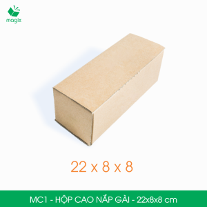 MC1 - 22x8x8 cm - 25 hộp cao - Hộp carton hộp gói hàng hộp nắp gài hộp quà | Magix Packaging
