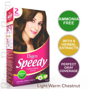 Bigen Speedy Conditioning Color Ammonia Free - Light Warm Chestnut - Hair Color