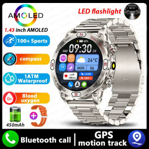 2025 New AMOLED Smart Watch Men Outdoor Military IP68 Waterproof Fitness Tracker Compass 1.43 inch Talking Smartwatch For Xiaomi-152c4c8b