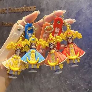 Cartoon Jesus Doll Keychain Pendant Virgin Queen Backpack Pendant Car Keychain Accessories Gift