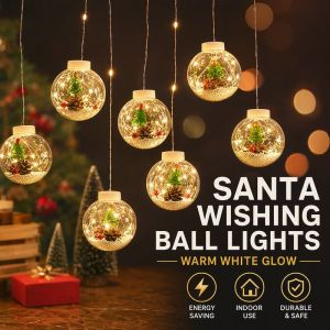 QbhomQ LED Christmas Wishing Ball Copper Wire Fairy Lights For Bedroom Party Wedding Home Decor