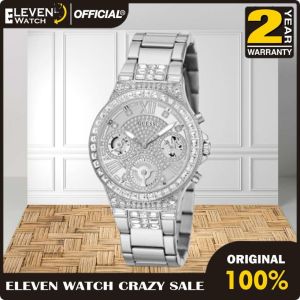 [Promo] Jam Tangan Wanita Guess GW0320L1 MOONLIGHT Silver Tone Case Silver Tone Stainless Steel Original Garansi 2 Tahun [✔COD][100% Authentic]