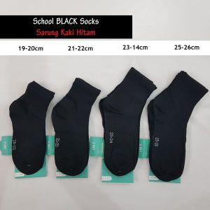 lnlstarmart Cotton Socks School Black Sock Sarung Kaki Sekolah Stocking Sekolah Warna Hitam Stoking Stokin
