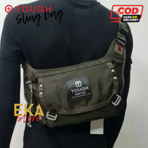 Tas Selempang Pria Import Terbaru / Multifungsi-Water resistance / Sling bag-Shoulder bag / Green Army-Black