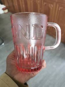 ready stock 400ml Nordic Style High-Value Straw Cup with Handle Large Capacity Glass Water Cup for Women Ins Style Coffee Cup Beverage Milk Tea Cup