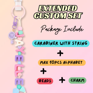 DIY Handmade Custom Name/ Alphabets Keychain  Acrylic Letter  Beads  Charm Creative Design Gift Party For Family  Friends  Member