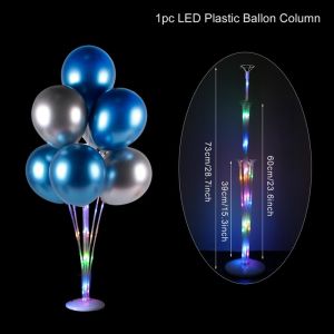 LED Light Plastic Balloon Stand Holder Balloon Column Base Set Stick Stand Wedding Birthday Party Decoration