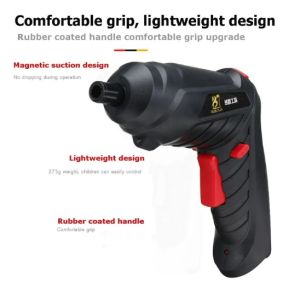 47-Piece USB Rechargeable Electric Screwdriver Kit - 3.6V Wireless Power Drill and Screwdriver Set for DIY Repairs