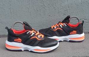 SEPATU PRIA KEREN SEPATU COWOK SEPATU SNEAKERS PRIA SEPATU HITAM ORANGE SEPATU SEKOLAH COWOK