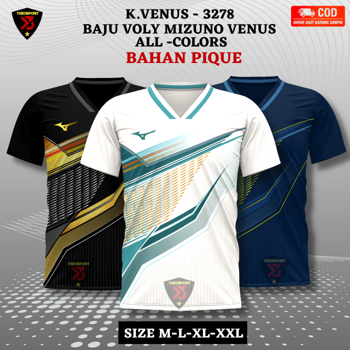 BAJU VOLLY VENUS BAJU VOLLY KEREN PRIA DAN WANITA MURAH JERSEY VOLY MIZUNO FULL PRINTING KAOS VOLI TERBARU Lazada Indonesia