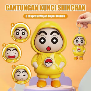 Mainan Nailong Dino Kuning Bisa Berubah Wajah / Gantungan Kunci Shinchan Face Changing