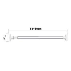 Adjustable Punch-free Telescopic Clothes Rod Bathroom Clothes Drying Racks Stainless Steel Curtain Rods Extendable