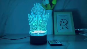 Armor Emperor Hero 3d Small Night Light Rechargeable Remote Control Birthday Gift Bedroom Bedside Desk Decorative Table Lamp