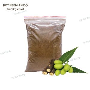 Túi 1kg Phân Neem Cake Bahar hữu cơ giàu dinh dưỡng ngừa tuyến trùng cây xua đuổi côn trùng gây hại - Nhập từ Ấn Độ dạng bột