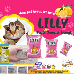 PASIR KUCING 12 LITER LILLY - PASIR KUCING GUMPAL WANGI-KUALITAS PREMIUM