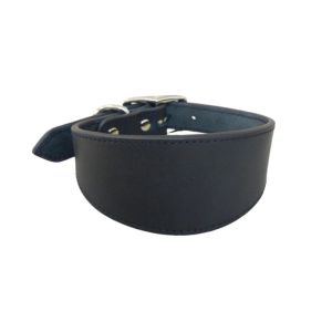 FMSRZX Cowhide Leather Wide Dog Collar Soft Adjustable Pet Collars Strap Large Dog Comfortable Large Breeds Collars Deerhound