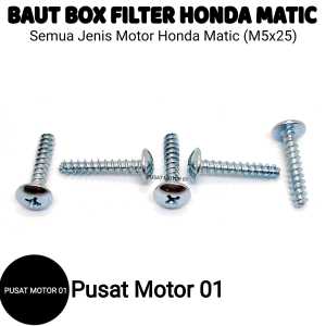 Baut Box Filter Honda Motor Honda Matic M5x25 Baut Box Semua Jenis Motor Honda Matic All Matic