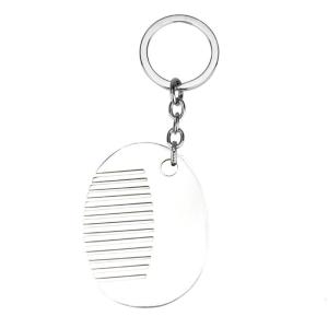 Titaniums thép Keychain lược bỏ túi phong cách hip hop Keyring độc đáo tạo kiểu tóc Phụ kiện cho phụ nữ và trẻ em gái