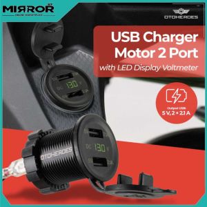 USB Charger Motor 2 Port 4.2A with LED Display Voltmeter