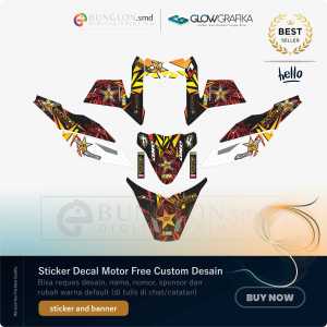 DECAL STIKER MOTOR CUSTOM YAMAHA X RIDE EDISI ROCKSTAR ENERGY DRINK