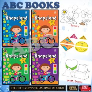 Early Education SHAPELAND Interactive Book for Children Kids Pre-school level Kindergarten /Quiet Book -PELANGI
