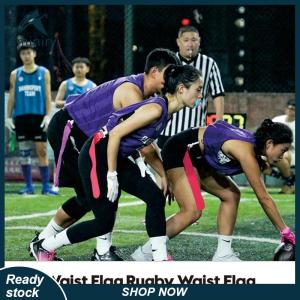 Aminiry[Love sports] Thể Thao Cờ Bóng Đá Vải Eo Cờ Màu Sắc Tươi Sáng Có Thể Điều Chỉnh Cạnh Tranh Đào Tạo PVC American Bóng Đá Eo Cờ Cho Thể Thao