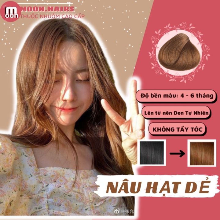 Thuốc nhuộm NÂU HẠT DẺ | Tặng bao tay nhuộm tóc, mũ trùm tóc, nhuộm tóc ...