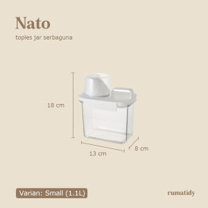 【RUMATIDY】NATO Toples Cereal Wadah Minyak Goreng 2 Liter Deterjen Serbaguna Makanan PET Food Container Tempat Penyimpanan Beras Sereal Biji-Bijian