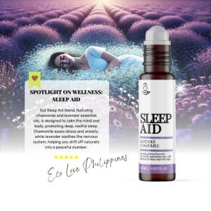 Sleep Aid Essential Oil Roller Blend - Lavender & Chamomile for Relaxation & Better Sleep 10ml