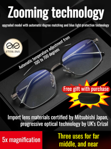 Business mens highdefinition black presbyopia glasses