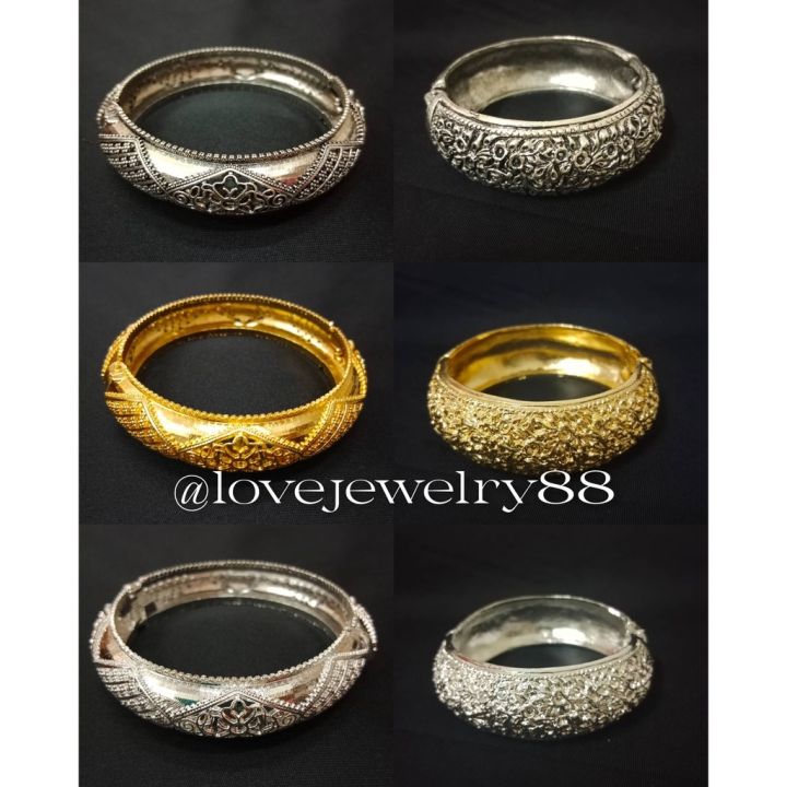 [Malaysia Ready Stock] Jewelry Bangle Lanna Bracelet Antique Bangles