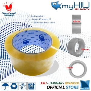 Lakban Selotip Isolasi 45 mm / 2 inch x 100 yard / 90 mtr BENING Transparan - Clear OPP Masking Tape myHIU