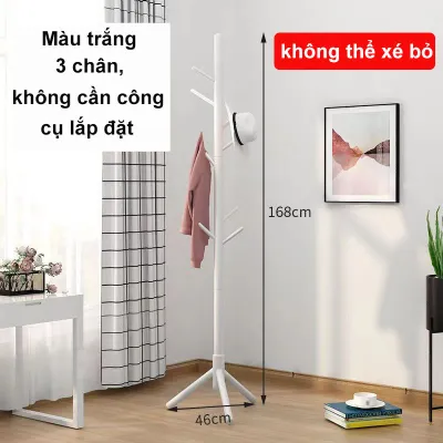 Cây Treo Móc Quần Áo Đứng Đế 3 Chân Chắc Chắn Thông Minh Đa Năng Treo Quần Áo Tiện Lợi Trang Trí Nội Thất Phòng Ngủ Dễ Dàng Lắp Ráp