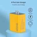 หัวชาร์จเร็ว หัวชาร์จPDที่ชาร์จเร็ว120W Fast Charge adapterQC3.0อแดปเตอร์ ชุดชาร์จเร็ว4ช่องB259. 
