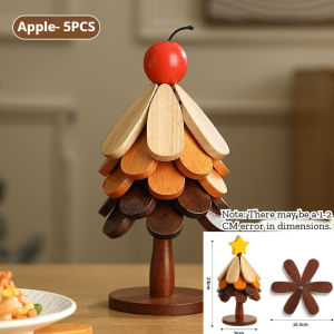 ChicLiving Tree Shaped Insulation Mat Solid Wood Anti Scalding Pot Mat Creative Coaster Personalized Home Decor