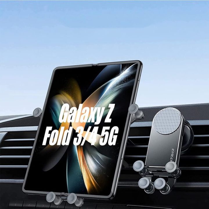 Auto Gravity Metal Car Air Vent Phone Holder for Samsung Galaxy Z Fold 2 3 4 S21 S22 S23 Plus