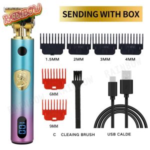 Cordless Hair Clipper Barber Rechargeable Razor T9 Hair Cut Trimmer Electric LCD Bald sculpted Hairs