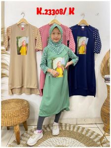 gamis anak + krudung usia 2-10 thn