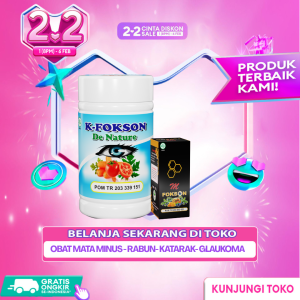 Obat Herbal atasi Mata Minus Paling Ampuh Mata Perih Dan Sakit Penglihatan Ganda Mata Silinder Mata Minus Rabun Senja Mata Minus - Mata Plus (myopi) - (hypermyopi) K-FOKSON Original De Nature