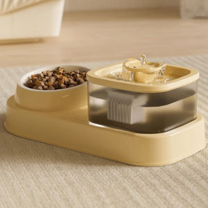 Pet Automatic Drinking Bowl 2in1 Stainless Steel Cat Bowls No Spill Water Food Feeder for Cats Dogs