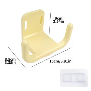 U-Shaped Desk Side Mounted Tissue Holder Sticky Mount Cabinet Design for Bath Cleansing Towel and Tissue ABS Material Storage Rack
