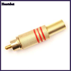 [Heartsbat] 10pcs RCA Connector Male Jack Plug Audio Vedio Welding Red Black