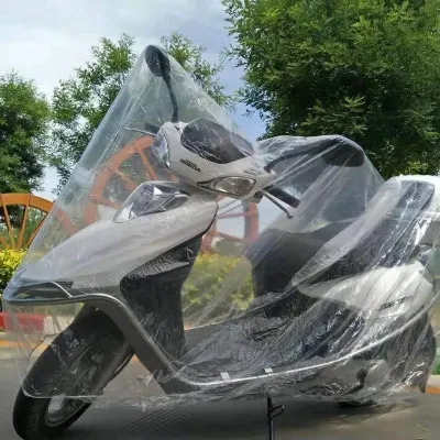 MATTEO พลาสติกใสคลุมรถมอเตอร์ไซค์ ถุงคลุมรถมอเตอร์ไซค์ กันฝุ่น กันฝน clear plastic motorcycle cover bag motorcycle No.3453