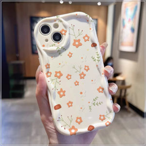 Beautiful flowers Compatible for IPhone 15 Plus 11 14 13 12 15 Pro Max XR X XS Max 15 7Plus 8plus Wavy Curved Edge