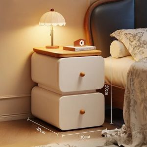 Sacesr Creative Design Nightstands Drawer Wooden Storage Room Decoration Night Tables Durable Moisture Proof Waterproof Household Use 2B5Z7