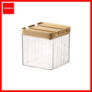 Bamboo Natural Wood Desktop Storage Box Makeup Brush Holder 16 Holes Organizer Box Lipstick Storage with Dividers Phone Holder