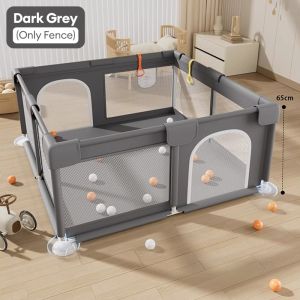 Colorlab Baby Playpen For Baby With Foam Stainless Steel Frame Indoor Breathable Mesh Kids Safety Fence With Balls
